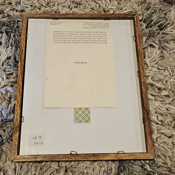 Vintage Bessie Pease Gutmann "In Disgrace" Framed Lithograph Signed 9" x 11" - Picture 6 of 8